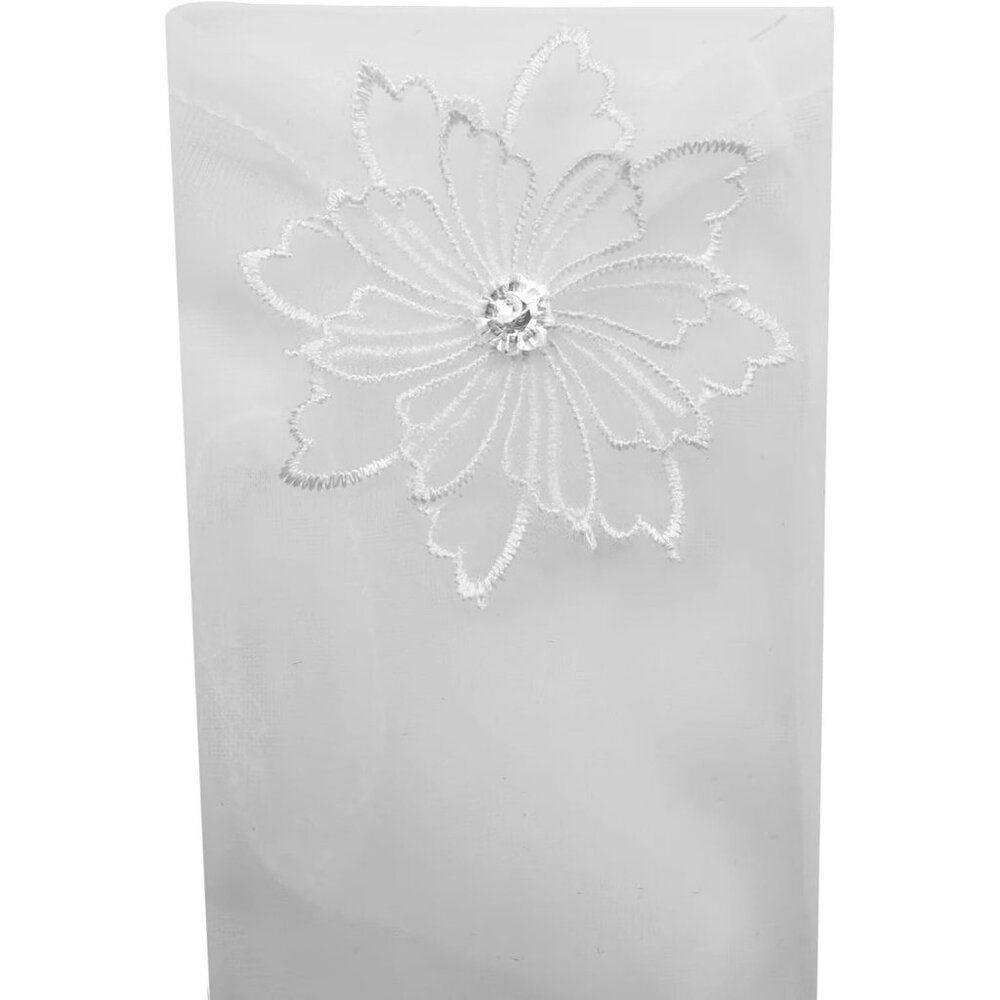 Women's Floral Champagne Diamond Flower Gloves Tulle Tea Opera Party Elegant - Picture 5 of 6